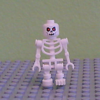 LEGO Minifigure-Fantasy Era - Skeleton Warrior 2, White-Castle / Fantasy Era-CAS328-Creative Brick Builders